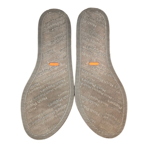 HUSH PUPPIES Malti Leather Sandal Slide sz 9.5M Tan Straps Open Toe Wedge Heel - Picture 9 of 9